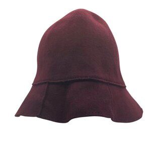 Gap Burgundy Wool Floppy Cloche Hat Women Size Medium Large